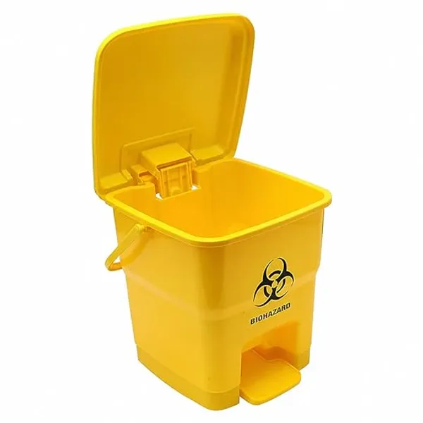 Kausta_Bio-Hazard/Bio-Medical_Waste_Dustbin_16_Litre_with_Foot_Pedal_|_Biomedical_Waste_Segregation_Bins_for_Hospital,_Clinic_&_Laboratory_|_Blue,_Yellow_&_Red_|_Pack_of_3