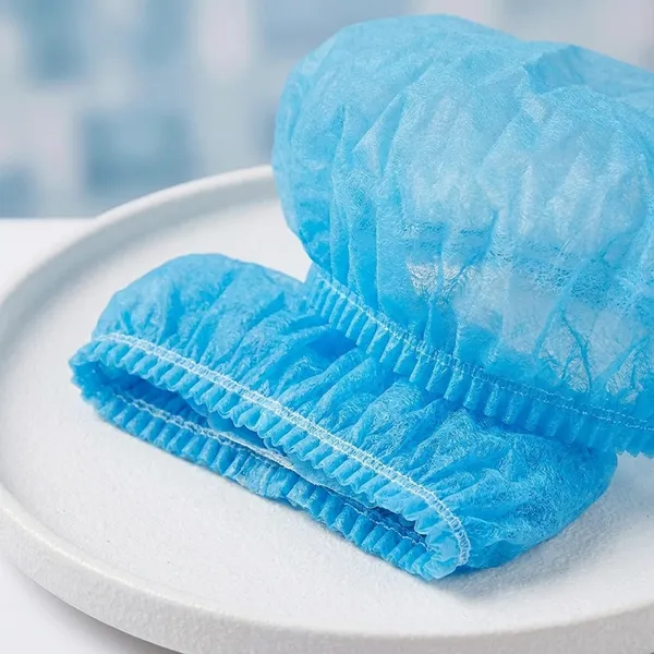 Kausta_100_Pcs_Disposable_Bouffant_Caps_Non_Woven_Hair_Nets_For_Food_Service_Labs_Hospitals_Salons_Blue_Disposable_Hair_Covers_For_Food_Service_Laboratories_Hospitals_Clinics_Salons_Clean_Rooms_Pack_Of_2