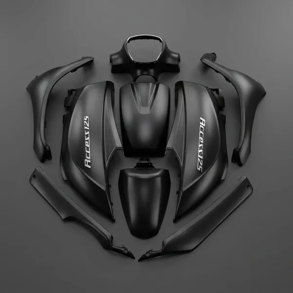 Full_Fiber_Body_Kit_For_Suzuki_Access_Bs6_(Metallic_Matte_Black):_Stand_Out_From_The_Crowd