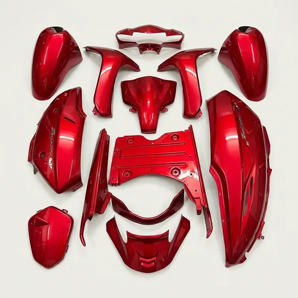 Full_Fiber_Body_Kit_For_Activa_3G_Lusty_Red