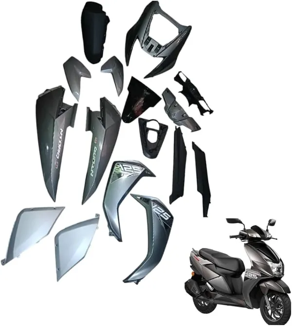 Full_Fiber_Body_Kit_For_Ntorq_125Cc_Metallic_Grey