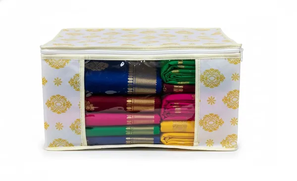 Saree_Covers_Foldable_Storage_Bags_With_Transparent_Window_Zip_Closure_Wardrobe_Organizer_For_Sarees_Lehengas_Dresses_Premium_Dust_Proof_Fabric_Storage_White_Pack_Of_6