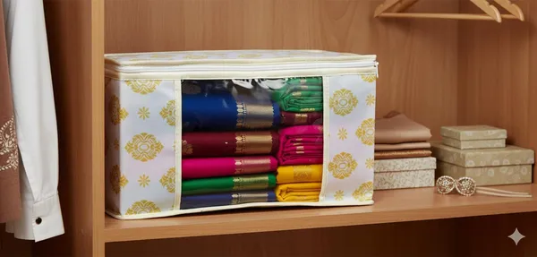 Saree_Covers_Foldable_Storage_Bags_With_Transparent_Window_Zip_Closure_Wardrobe_Organizer_For_Sarees_Lehengas_Dresses_Premium_Dust_Proof_Fabric_Storage_White_Pack_Of_12