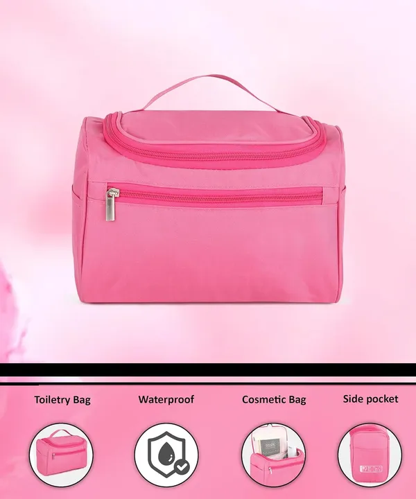Makeup_Organizer_Portable_Toiletry_And_Skincare_Storage_Pouch_Zipper_Makeup_Case_For_Brushes_Cosmetics_And_Beauty_Essentials_Lightweight_Travel_Storage_Bag_Pink
