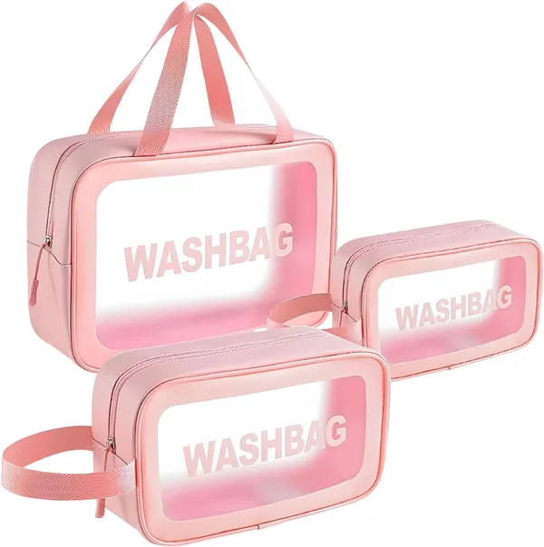 Travel_Toiletry_Kit_For_Women_Portable_Makeup_Organizer_Bag_Large_Capacity_Cosmetic_Skincare_Storage_Pouch_Zipper_Case_For_Brushes_Toiletries_Beauty_Essentials_Pink