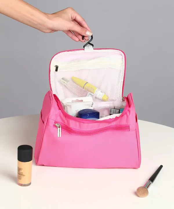 Makeup_Organizer_Portable_Toiletry_And_Skincare_Storage_Pouch_Zipper_Makeup_Case_For_Brushes_Cosmetics_And_Beauty_Essentials_Lightweight_Travel_Storage_Bag_Pink_Pack_Of_3