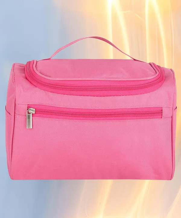 Makeup_Organizer_Portable_Toiletry_And_Skincare_Storage_Pouch_Zipper_Makeup_Case_For_Brushes_Cosmetics_And_Beauty_Essentials_Lightweight_Travel_Storage_Bag_Pink_Pack_Of_3