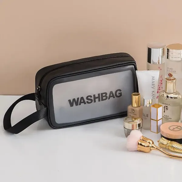 Small_Clear_Waterproof_Wash_Bag_Transparent_Toiletry_And_Makeup_Organizer_Zipper_Cosmetic_Storage_Bag_For_Travel_Bathroom_And_Beauty_Essentials_Black_Pack_Of_2