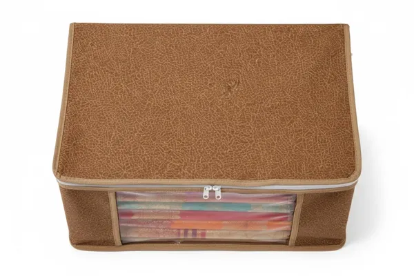 Saree_Covers_Foldable_Storage_Bags_With_Transparent_Window_Zip_Closure_Wardrobe_Organizer_For_Sarees_Lehengas_Dresses_Premium_Dust_Proof_Fabric_Storage_Brown_Pack_Of_6