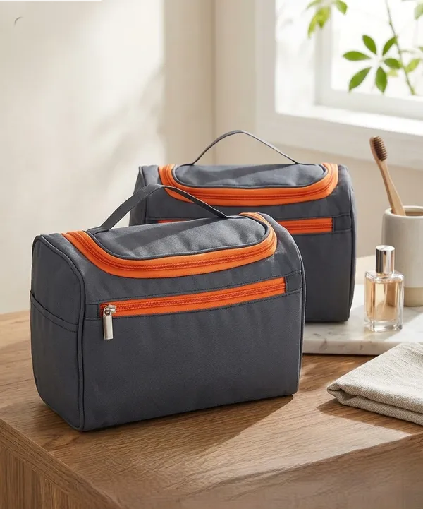 Makeup_Organizer_Portable_Toiletry_And_Skincare_Storage_Pouch_Zipper_Makeup_Case_For_Brushes_Cosmetics_And_Beauty_Essentials_Lightweight_Travel_Storage_Bag_Grey_Pack_Of_2