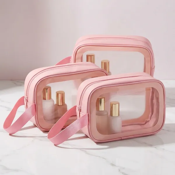 Small_Clear_Waterproof_Wash_Bag_Transparent_Toiletry_And_Makeup_Organizer_Zipper_Cosmetic_Storage_Bag_For_Travel_Bathroom_And_Beauty_Essentials_Pink_Pack_Of_3