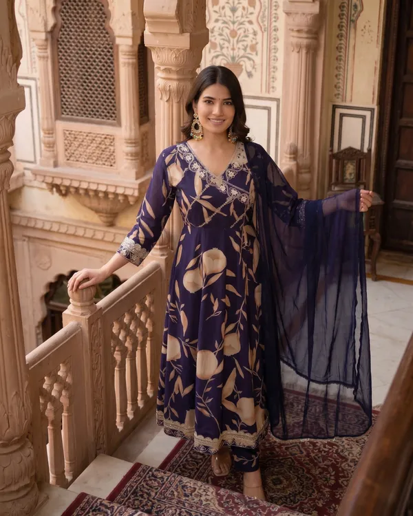 Womens_Purple_Rayon_Anarkali_Kurta_Set_With_Dupatta_–_Floral_Printed_Ethnic_Gown_Kurti_With_Pants_|_Festive_Party_Wear_Designer_Suit_For_Women