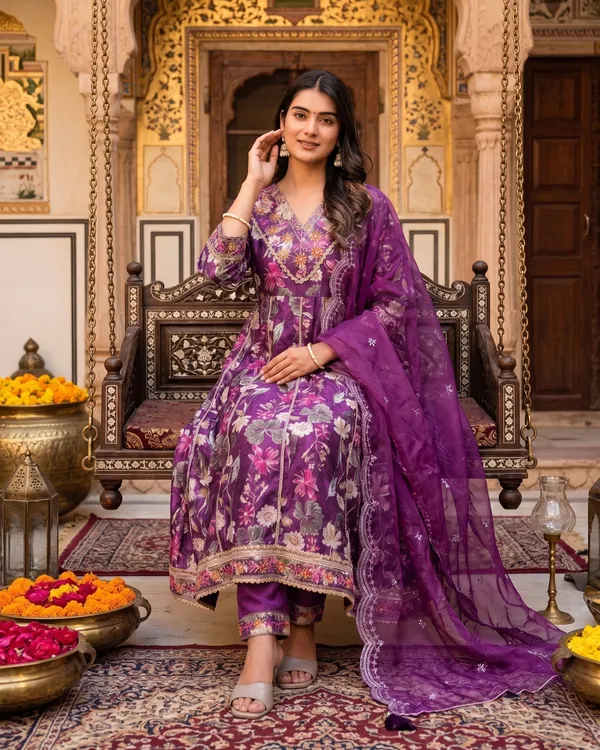 Womens_Purple_Vatican_Fabric_Printed_And_Embroidered_Kurti_Pant_Dupatta_Set_|_Festive_Ethnic_Wear_Kurta_Set