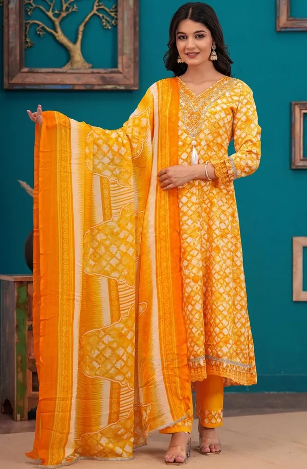 Womens_Yellow_And_White_Rayon_Tie_Dye_Printed_And_Embroidered_Anarkali_Kurti_Pant_Dupatta_Set_|_Ethnic_Festive_Party_Wear_Kurta_Set_For_Women