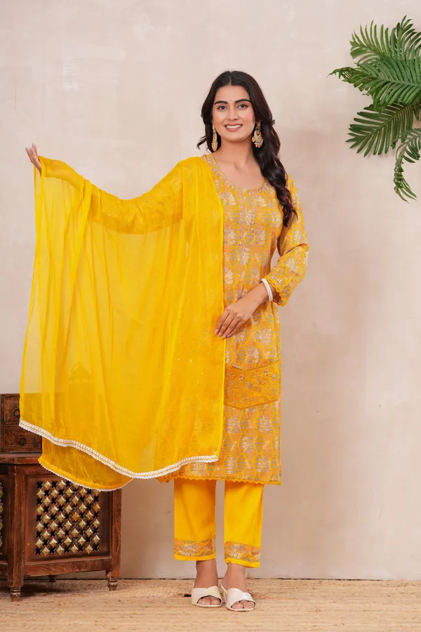 Womens_Mustard_Yellow_Rayon_Printed_And_Embroidered_Kurta_Pant_Dupatta_Set_|_Ethnic_Festive_Party_Wear_Kurta_Set_For_Women