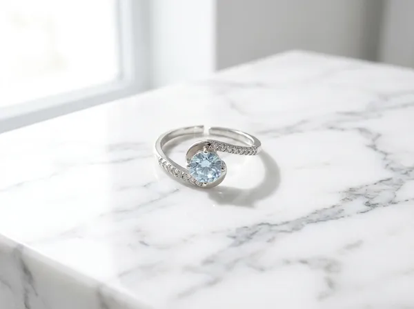 Azure_Teardrop_Silver_Stainless_Steel_Premium_Ring