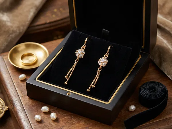 Crystal_Blossom_Tassel_Gold_Stainless_Steel_Premium_Earrings