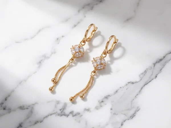 Crystal_Blossom_Tassel_Gold_Stainless_Steel_Premium_Earrings