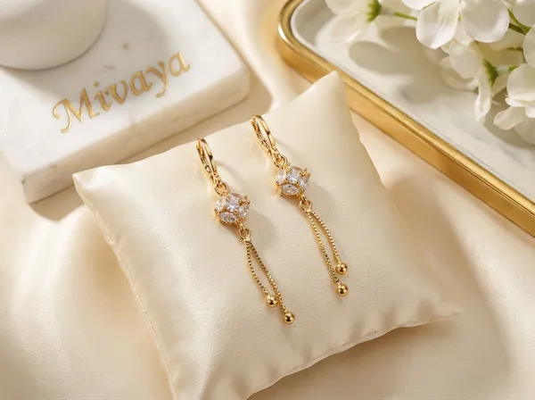 Crystal_Blossom_Tassel_Gold_Stainless_Steel_Premium_Earrings