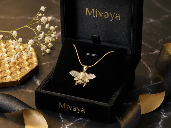 Queen_Bee_Pearl_Gold_Stainless_Steel_Premium_Necklace
