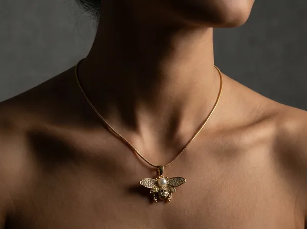 Queen_Bee_Pearl_Gold_Stainless_Steel_Premium_Necklace