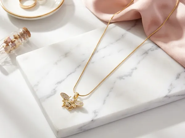 Queen_Bee_Pearl_Gold_Stainless_Steel_Premium_Necklace