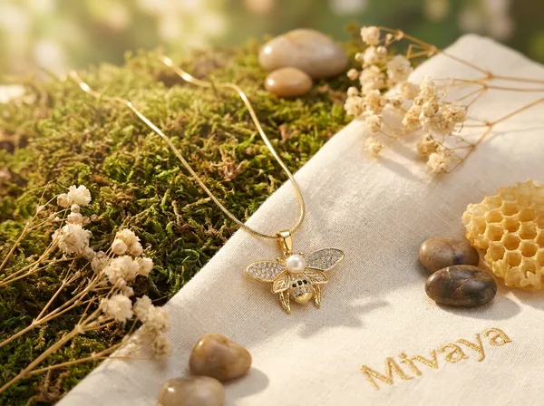 Queen_Bee_Pearl_Gold_Stainless_Steel_Premium_Necklace