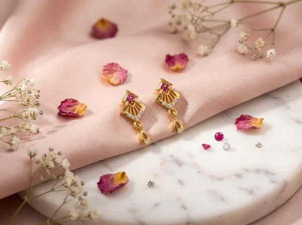 Ruby_Bloom_Drop_Gold_Stainless_Steel_Premium_Earrings