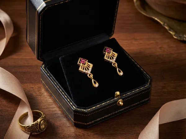 Ruby_Bloom_Drop_Gold_Stainless_Steel_Premium_Earrings