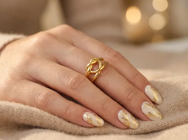 Amora_Knot_Gold_Stainless_Steel_Premium_Ring