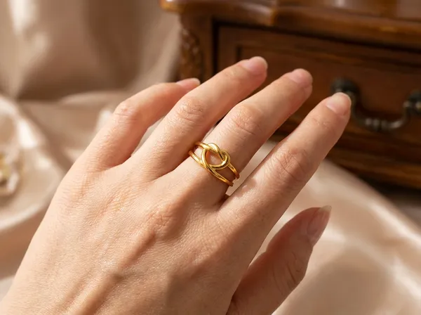Amora_Knot_Gold_Stainless_Steel_Premium_Ring