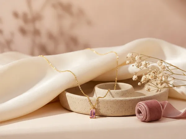 Rosette_Solitaire_Gold_Stainless_Steel_Premium_Necklace