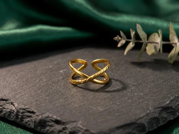 Infinity_Cross_Gold_Stainless_Steel_Premium_Ring