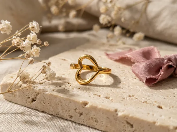 Forever_Heart_Gold_Stainless_Steel_Premium_Ring
