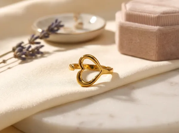 Forever_Heart_Gold_Stainless_Steel_Premium_Ring