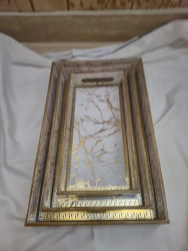 Gold_And_Beige_Wooden_Classic_White_Marble_Effect_Greek_Key_Trays_Set_Of_3