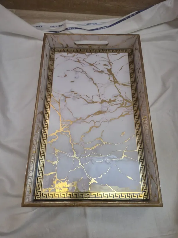 Gold_And_Beige_Wooden_Classic_White_Marble_Effect_Greek_Key_Trays_Set_Of_3