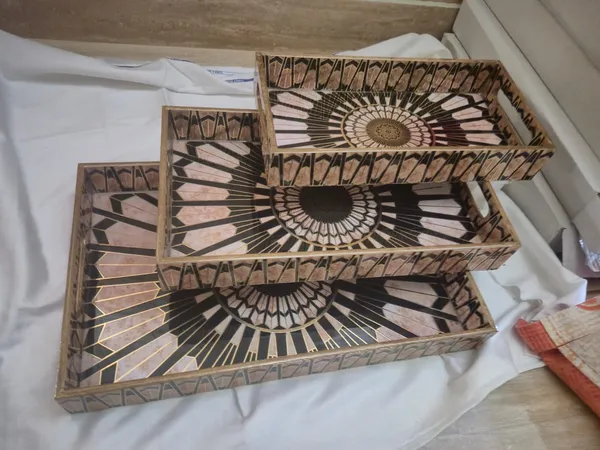Gold_And_Black_Wooden_Earthy_Geometric_Sunburst_Serving_Trays_Set_Of_3