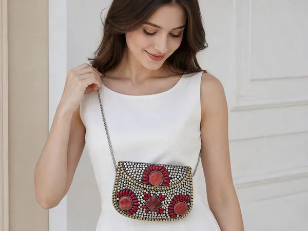 Silver_And_Red_Metal_Studded_Flap_Crossbody_Sling_Bag_For_Women