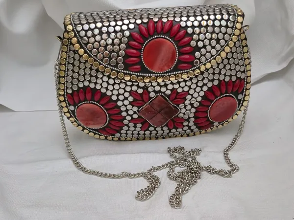 Silver_And_Red_Metal_Studded_Flap_Crossbody_Sling_Bag_For_Women