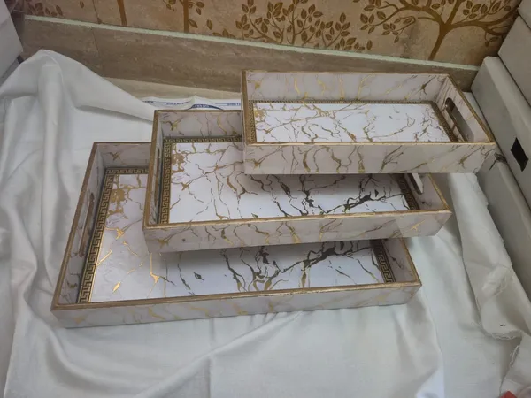 Gold_And_Beige_Wooden_Classic_White_Marble_Effect_Greek_Key_Trays_Set_Of_3