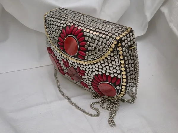 Silver_And_Red_Metal_Studded_Flap_Crossbody_Sling_Bag_For_Women
