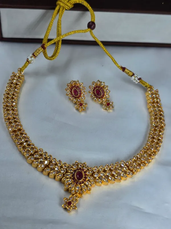 Ruby_Mazak_Diamond_Necklace_Set_For_Women