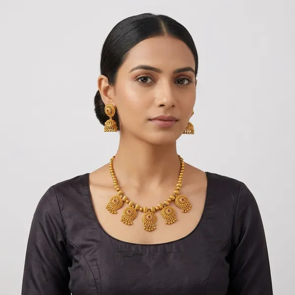 Golden_Mazak_Coin_Haar_Necklace_Set_For_Women