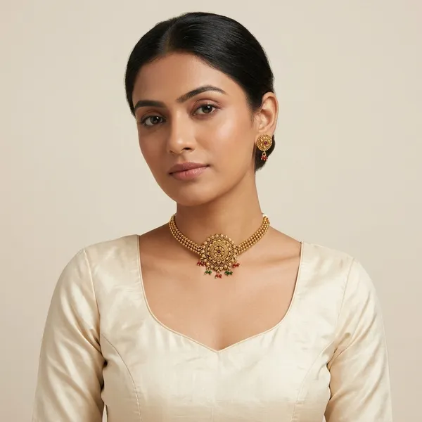 Golden_Brass_Choker_Set_For_Women