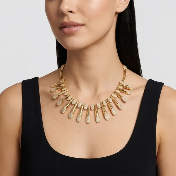 Golden_And_White_Brass_Necklace_For_Women