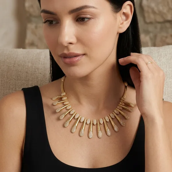 Golden_And_White_Brass_Necklace_For_Women