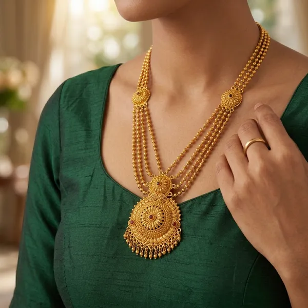 Golden_Brass_Guttapusalu_Necklace_Set_For_Women