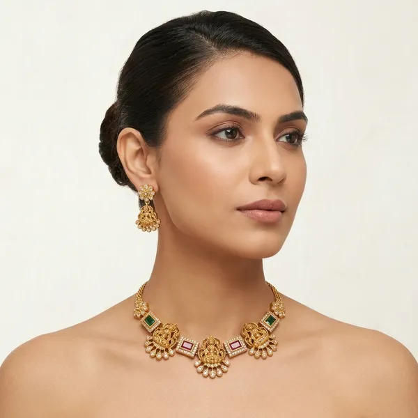 Multicolour_Brass_Necklace_Set_For_Women