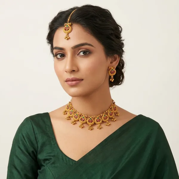 Multicolour_Brass_Necklace_Set_For_Women